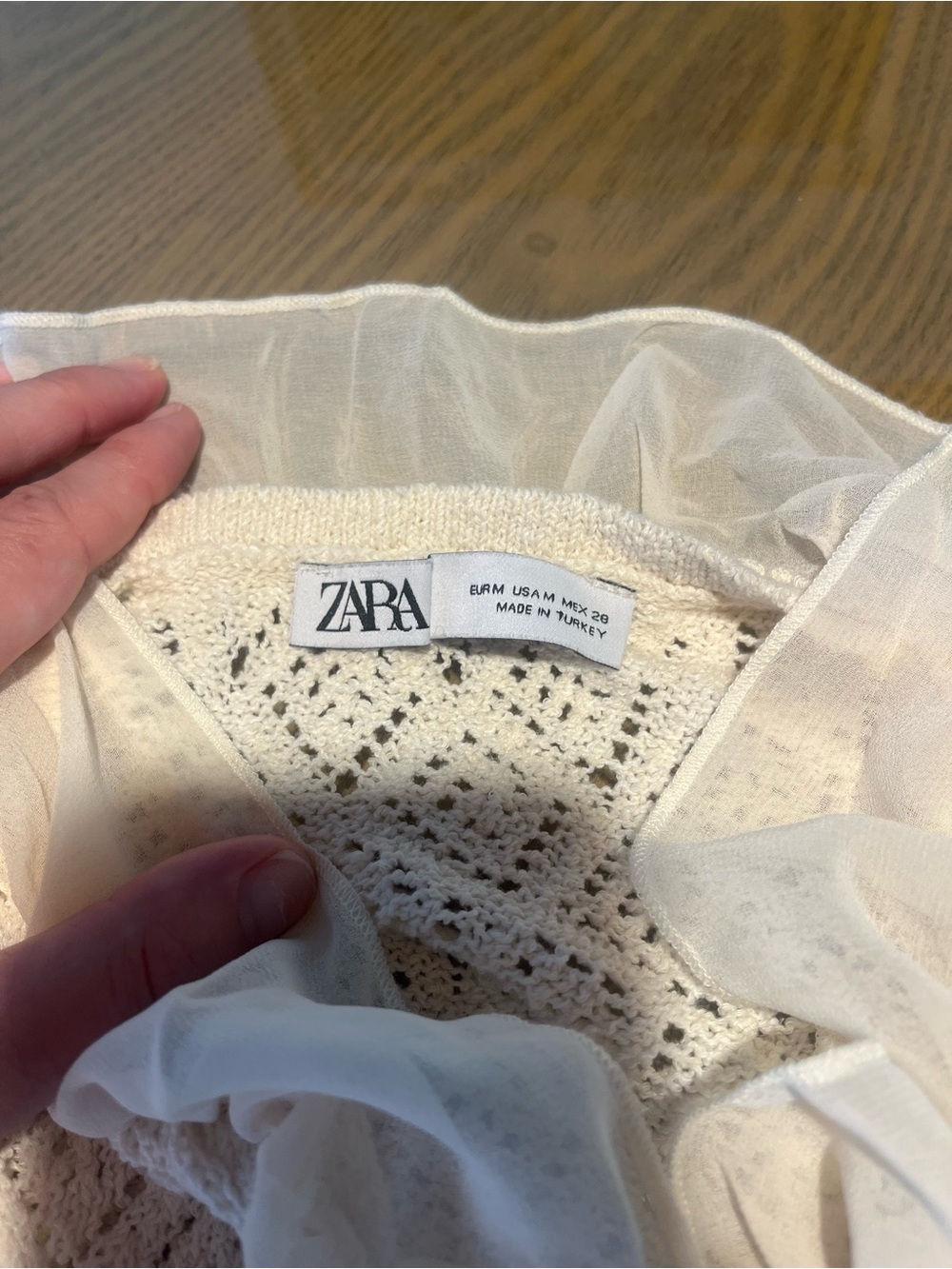 Zara Crochet Ruffle Cardi - Picture 2 of 3